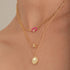 Gold Smooth Twist Pendant Necklace